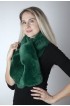 Green rex fur scarf